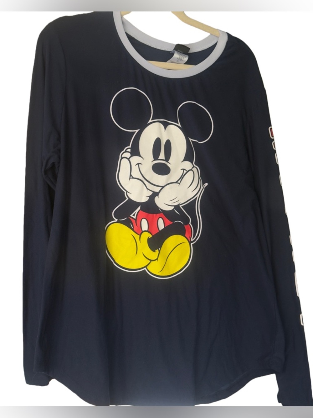 Disney Mickey Mouse Navy Blue Long-Sleeve Shirt